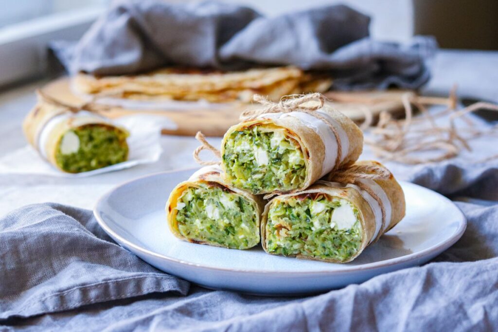 domácí tortilly s cuketou a sýrem