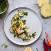 Grilovaný ananas s halloumi