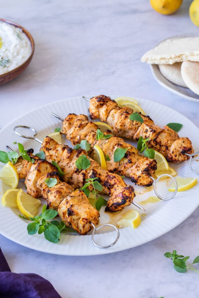 souvlaki z kuřecího masa