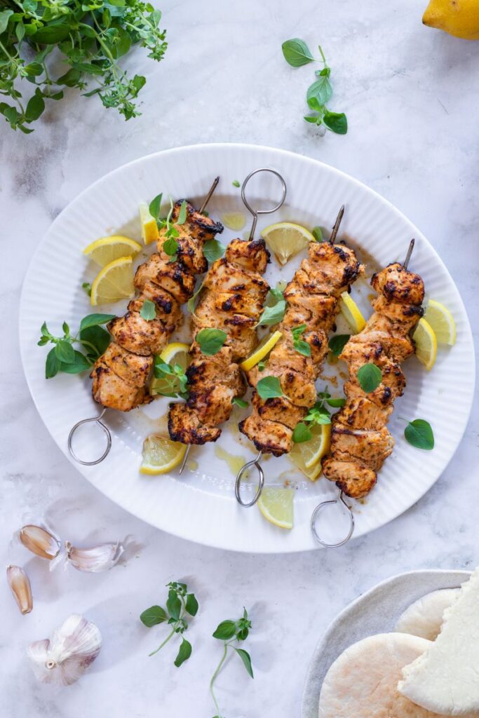 souvlaki z kuřecího masa