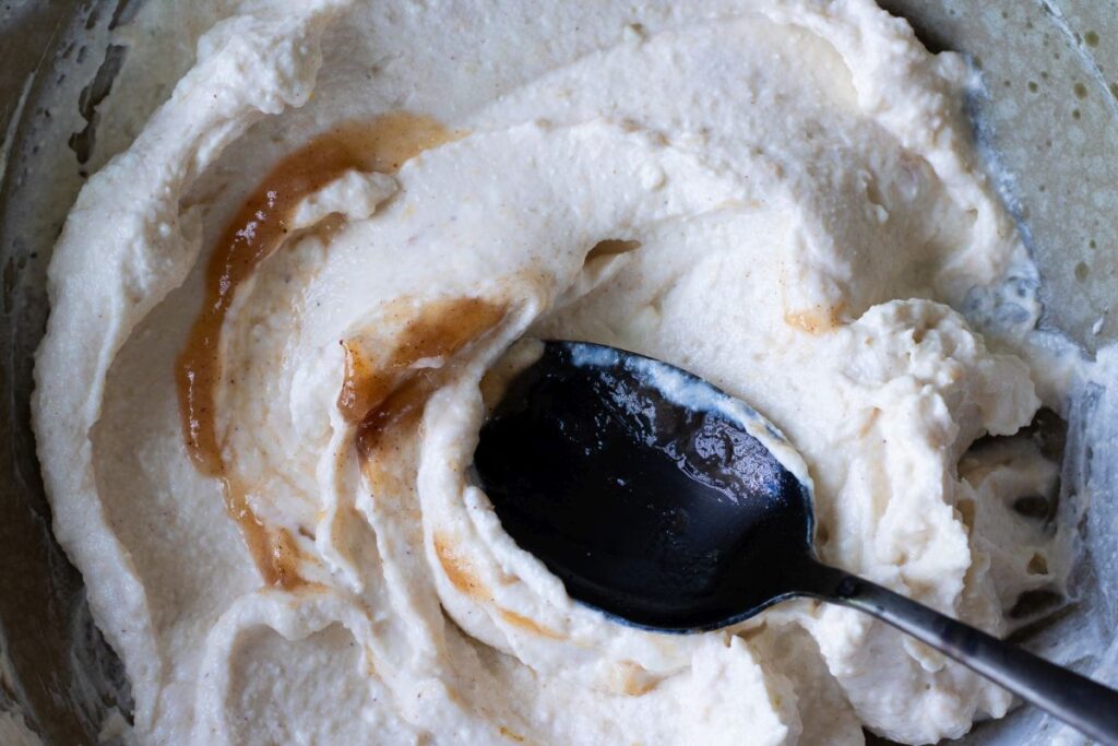 tvarohový krém s pečenými hruškami